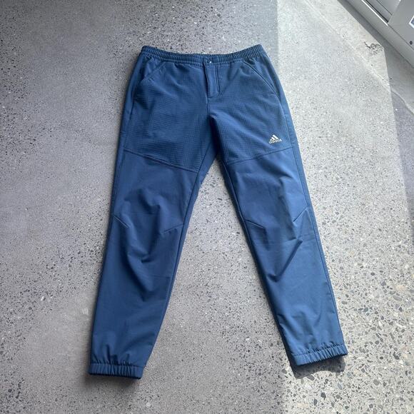 Adidas Men's M/L Golf Pants Crew Navy Frost Guard, Thermal Jogger Pants - Picture 1 of 3